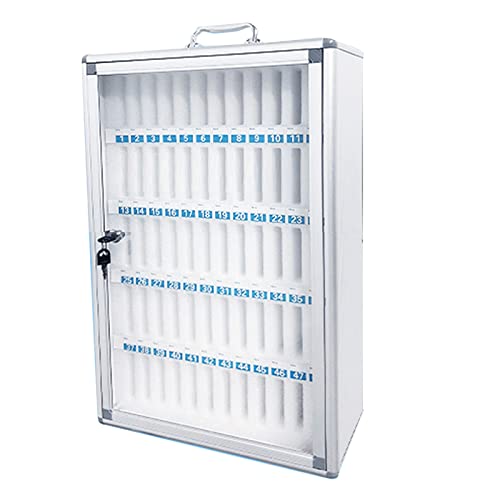 Armario de teléfono celular con cerradura – Gabinete de almacenamiento de gestión de teléfonos móviles – Aleación de aluminio de montaje en pared – Múltiples opciones de ranura para aulas