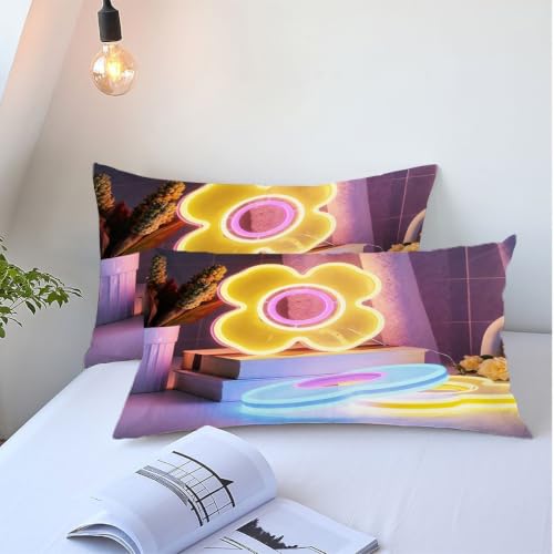 Housse de couette sobre et raffiné en microfibre 240x260 cm or