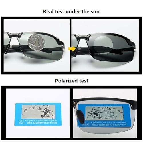 Photochromic Sunglasses For Men Polarized Driving Chameleon Glasses Male Change Color Sun Glasses Day Night Vision3