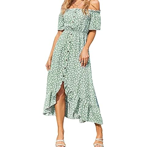 CUPSHE Off Shoulder Floral Maxi Dress Cover