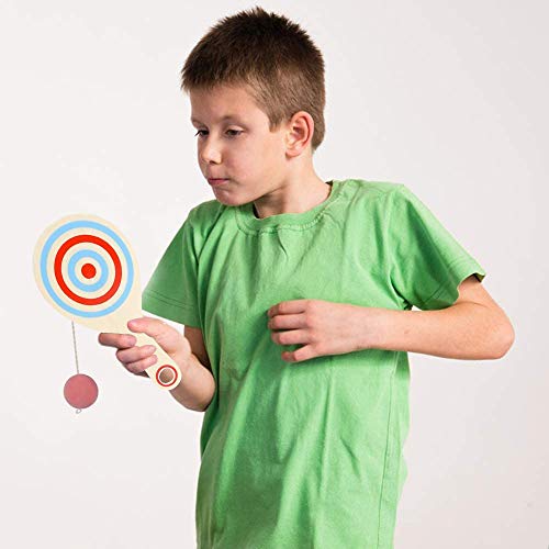 ArtCreativity Wooden Paddle Balls, 11 Inch Paddle Ball with String, Pack of 2 Paddleball Outdoor Game Kids Toys, Sports Party Favors, Goodie Bag Stuffers, Fun Activity for Kids and Adults by ArtCreativity - Image 5