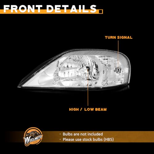 WEELMOTO 2000–2005 Mercury Sable Headlights | OEM Replacement Assembly - Image 6