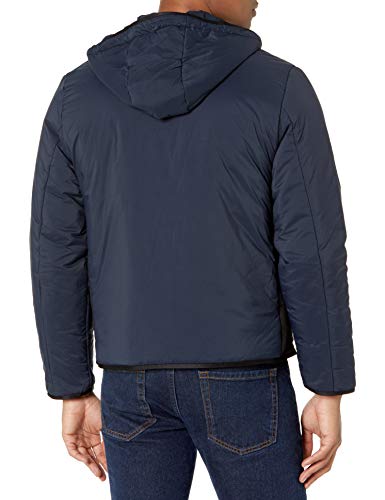 Perry Ellis Men's Motion Tech Hooded Zip Jacket, Dark Sapphire, Large #TOP1