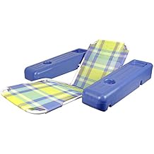 Poolmaster Caribbean Retro Floating Chaise Pool Lounge Chair for Adults, Plaid