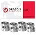 Fireball Dragon Precision Bearings for Skateboards and Inline Skates (RACE 8-Pack)