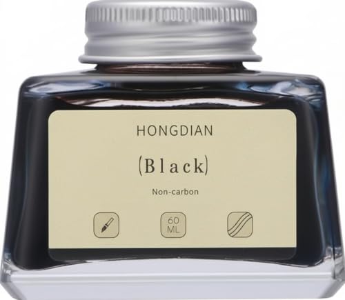 Image of HONGDIAN, Ink Bottle - Non Carbon | Black | 60ml Premium Writing Ink.