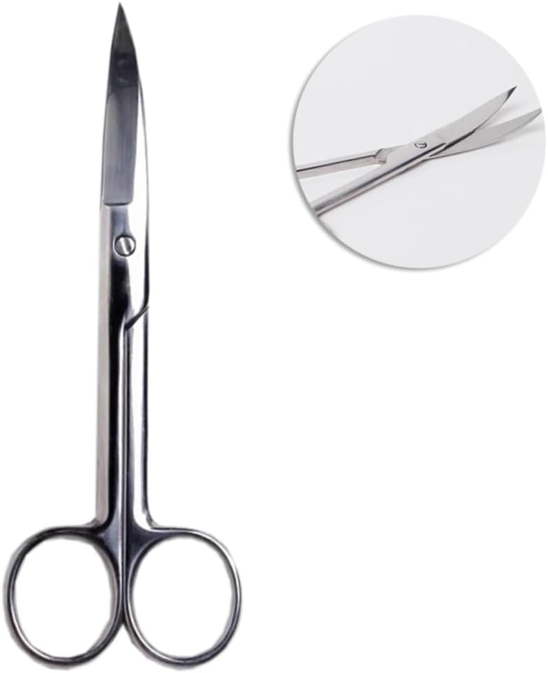 NOLITOY 2pcs Stainless Steel Curved Makeup Eyebrow Scissors for Precision Cutting Portable Beauty Tool for Tape and Eyebrow Grooming Pvc Package