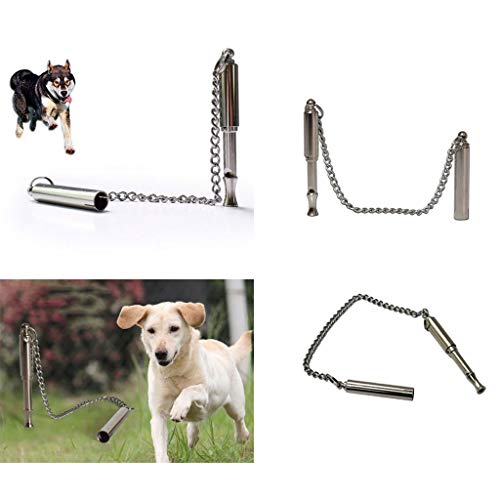 Apito para adestramento de cães Baoblaze 2 em aço inoxidável para parar o latido S