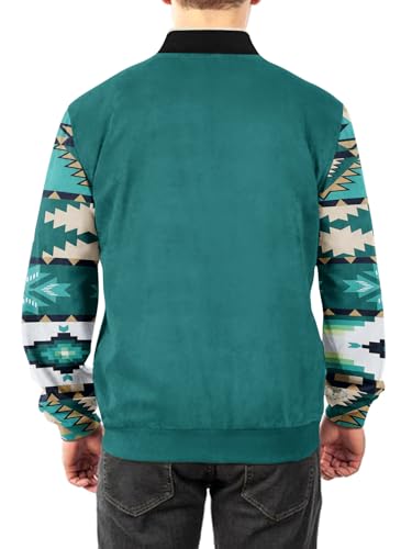 Men's Western Sweatshirts Vintage Aztec Cowboy Graphic Sweatshirts American Flag Long Sleeve 1/4 Zipper Pullover Sweater4