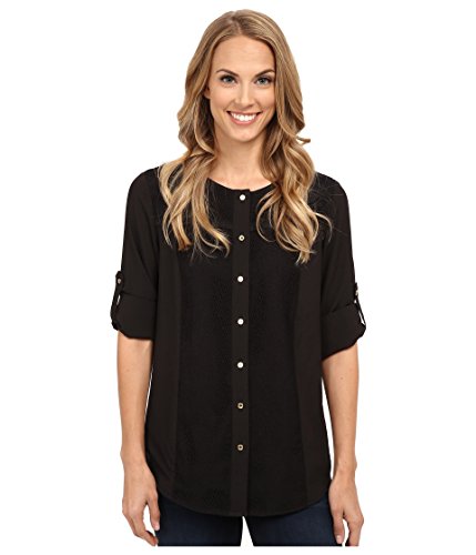 Calvin Klein Women's Mesh-Blocking Blouse