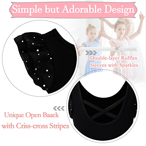Toddler Leotard For Girls Dance Ballet Leotards For Kids Age 6 7 Years Black Dancewear Tap Outfits For Performance #TOP2