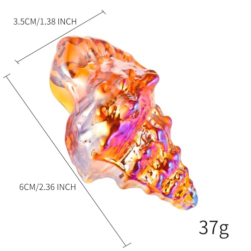 HausArtX Colorful Crystal Conch Figurine Set of 4, Crystal Figurines Decor for Home, Office & Car, Glass Seashell Decor, Crystal Gift for Mom, Friends, and Loved Ones — view 3