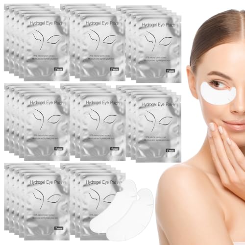 100 Pares Pestañas Almohadillas Gel Debajo Ojos, Gel de Ojos Almohadillas Pestañas Parches Ojos, Parches Ojos Extension de Pestaña, Parche Eye Gels Pads para Extensión de Pestañe