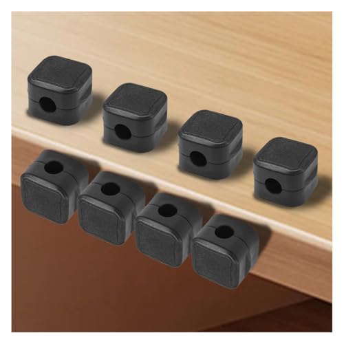 ZIMISI 8 Pack Cord Organizer Holder for Car, Magnetic Cord Organizer, Cable Management Clips, Adhesive Wire Organizer Phone Charger Wire Holder, Magnetic Cable Clips for Car, Desk, Office (Black)