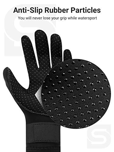 Summshall Wetsuit Gloves 3MM Neoprene Gloves Water Resistance Thermal Antislip Warm Swimming Gloves for Men Women Spearfishing Surfing Rafting Kayaking Paddling Scuba Diving - Image 3