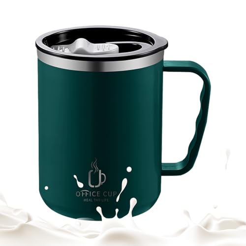Holdes Mug de Voyage Classique - 500 ML - Gobelet Isotherme - avec Couvercle Anti-Fuite - avec Couvercle et poignée - en Acier Inoxydable - pour Le thé