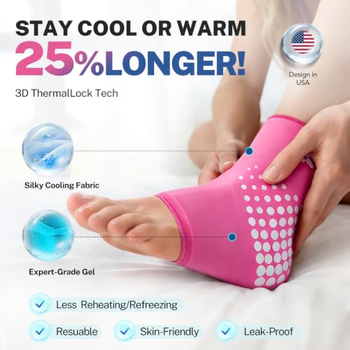 Image of Ankle Ice Pack Wrap, Long-Lasting Cold Compression for Ankle Recovery | Thickened Gel, Stays Cold Longer, Soft After Freezing, Full Wrap Cooling, Reusable Cold & Hot Therapy, Easy to Slip On