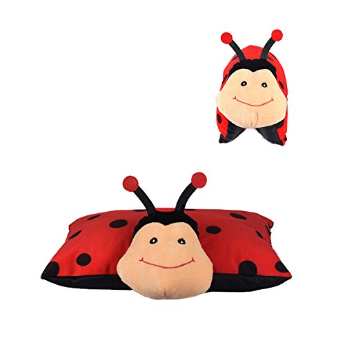 Image of Ultra Cute Animal Folding Cushion Soft Toy, 18 x 13 inches (Lady Bug)