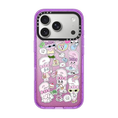 CASETiFY CpNg iPhone 17 Pro P[X [MagSafeΉ/^ y/ϏՌ ] - Bunny Life - Glitter Purple
