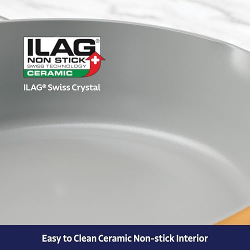 Image of Tramontina Fiora 4.25-Quart Ceramic Non Stick Cooking Pan with Lid