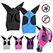 Prevent-Mosquito Breathable Horse Face Mask Stretch Knitted Mesh Riding Equestrian Equipment for Horse(Red)