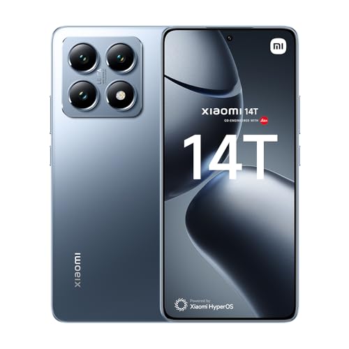 Xiaomi 14T, 5G Smartphone, 12+256GB Handy ohne Vertrag, 144Hz 6.67'' AI Display, Leica Kamera, MediaTek Dimensity 8300-Ultra, 5000mAh, 67W HyperCharge, Dual-SIM, Blue