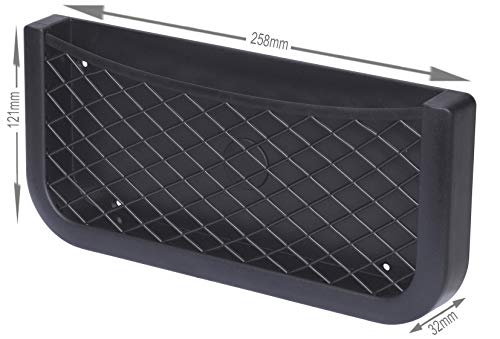 Doppelpack Ablagenetze einfach zum kleben oder schrauben für Fahrzeuge und Innenräume - Größe M = 205x121x32mm, Größe L = 258x121x32mm - Universell Einsetzbar - Einfache Installation (2x 258x121x32mm)