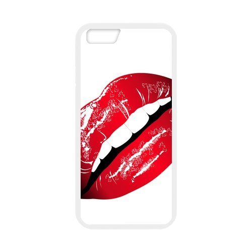 DIY Personalized New Custom Cute Cartoon Sexy Red Kiss Lips Lipstick Pattern design Cell Phone Case Cover For Apple iPhone 6 Plus case 5.5 inch case Hard Plastic Mobile Phone case Protective Shell