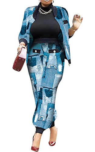 LKOUS Women's Winter 2026 2 Piece Vintage Houndstooth Set, Button