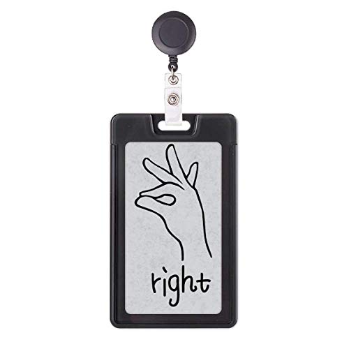 Porte-badge rétractable anti-perte attache badge personnalisée noire