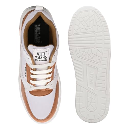 Image of White Walkers Men's White & Multicolor Casual Sneakers for Men