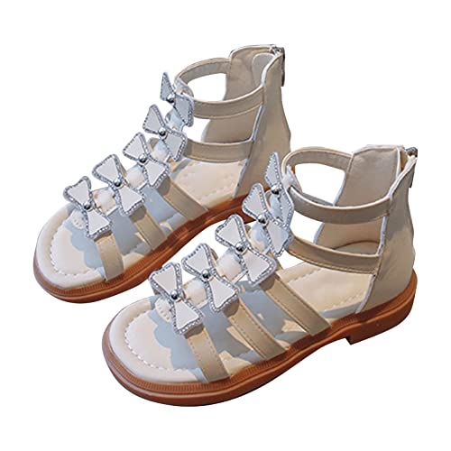 2023 Summer New Girls Solid Color Fashion Retro Open Toe Zipper Sandals Sandal Girls Kids