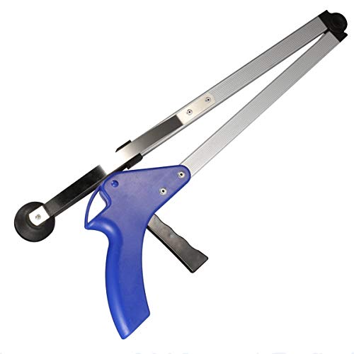 Prettyui Aluminium Faltbarer Greifer Greifarm Müllzange Greifzange Greifhilfe Handgreifer,Länge 82cm