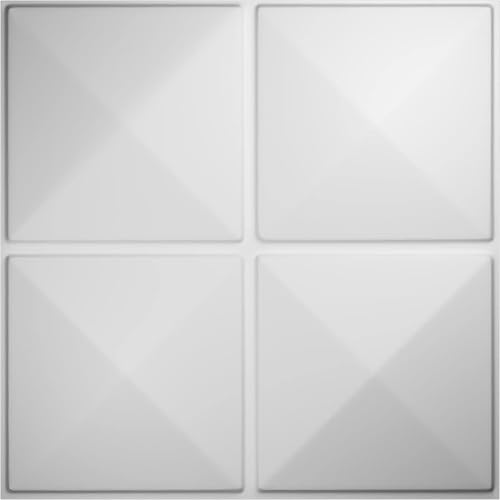 Ekena Millwork WP20X20RIWH-CASE-20 19 5/8 pulgadas de ancho x 19 5/8 pulgadas de alto Richmond EnduraWall Decorativo 3D Panel de pared cubre 53.49
