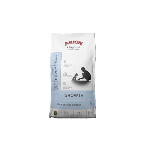 Arion Original - Puppy Small Growth Chicken- Croquettes Haut de Gamme pour Chiots de Petite Races- Digestion Optimale- Riche en Poulet- 2kg- Matières premières 100% Naturelles