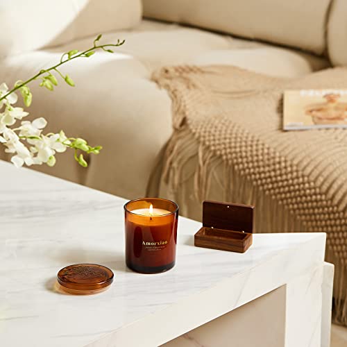 2 Pack Teakwood Candles For Home Scented, 23 Oz Aromatherapy Candles For Men Soy Wax Long Lasting Jar Candles For Women Gifts Birthday Mom Thanksgiving Day Present #TOP7