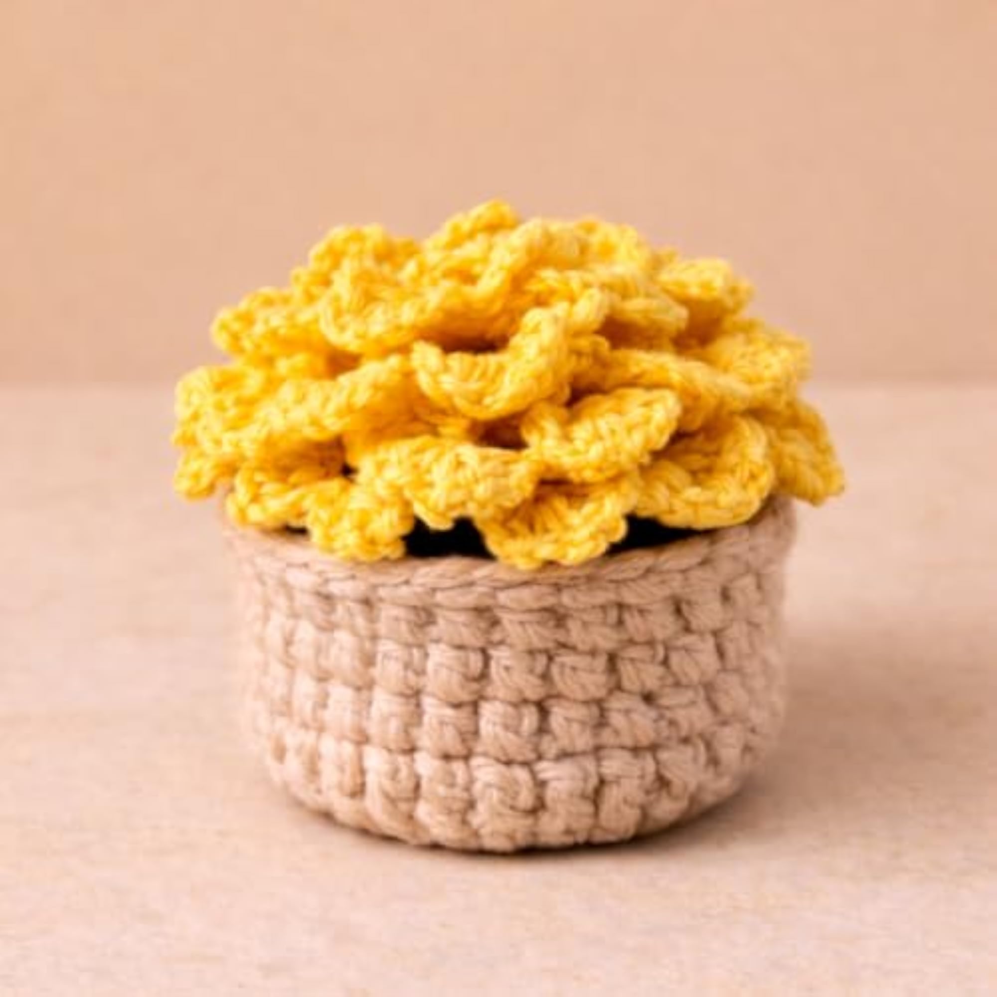 3pc Floral Crochet Tea Coaster Set, Table Decor