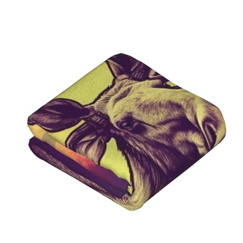 Couverture polaire douce élan flanelle lavable toutes saisons