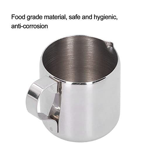Sxhlseller Jarra de café de 60 ml, Taza de Espuma de Leche de Acero Inoxidable 304, Jarra de Leche, Taza de espumador de… - Imagen 4