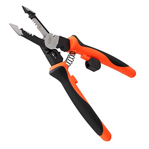 Abn Needle Nose Pliers Set 8-Inch 1Pk - Ergonomic Multi-Use Wire Stripper - Wire Crimper Cutter Stripper Tool 10-18 Awg #TOP6