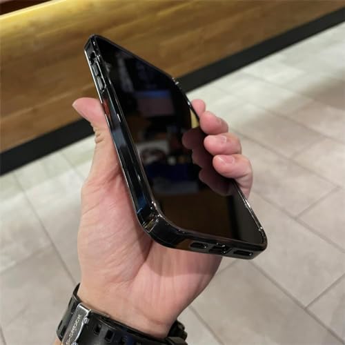 Coque iPhone 14 transparente à paillettes avec protection d'objectif en verre