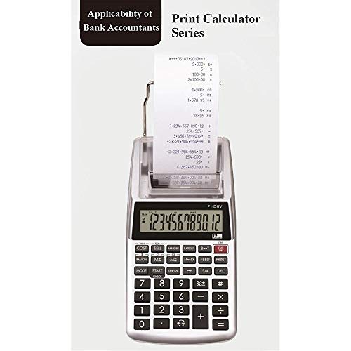 Calculatrice d'impression de bureau JFDBGU 12 chiffres pour comptabilité