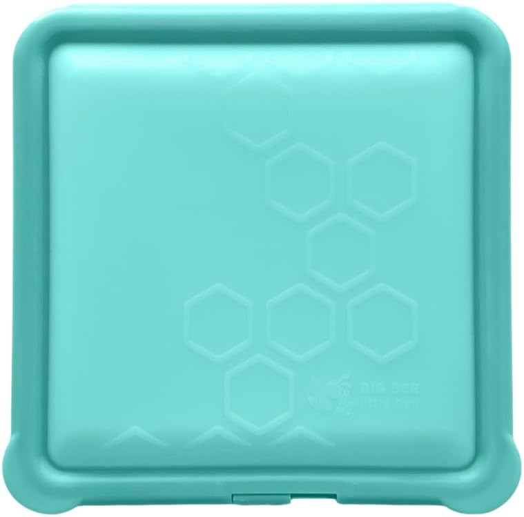 SoftShell I New 2023 I Snap-Close Compact Silicone Food Storage Container I For Sandwiches, Snacks & Leftovers I Microwave, Freezer & Dishwasher Safe I As Seen on Shark Tank I 7”X7” I Aqua