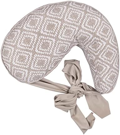 Boppy Anywhere Travel Nursing Pillow, Latte Rattan, Plus Sized to Petite with Stretch Belt, Portable Nursing Pillow, Breastfeeding and Bottle-Feeding Support, Machine Washable