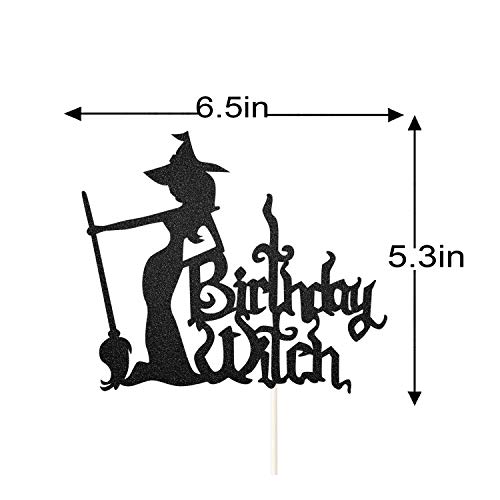 Birthday Witch Cake Topper, Witch Cake Topper, Happy Birthday Witch Decor For Girl’s Birthday Halloween Party Decoration Supplies #TOP1