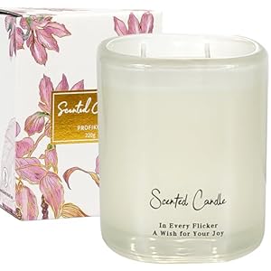 PROFIKLA Scented Candles Gifts for Women, Vanilla Soy Wax Candles, 55 Hours Long Burning, 220g Large Candles for Christmas, Birthday, Mum