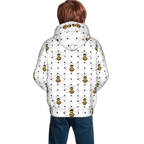 Cute Small Wasp Kid Hoodies Boys Sweatshirts Girls Pullover with Pocket4