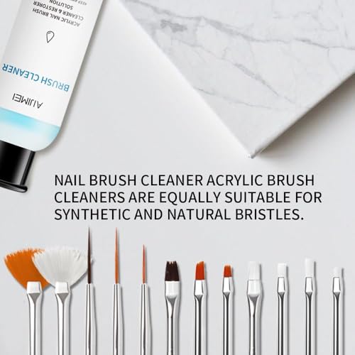 Image of Acrylic Nail Brush Cleaner 2.5FL.OZ 75ML Acrylic Brush Cleaner Liquid Acrylic Nail Brushes Nail Art Tools for Salon Home Use Acrylic Paint Brush Cleaner-75ml
