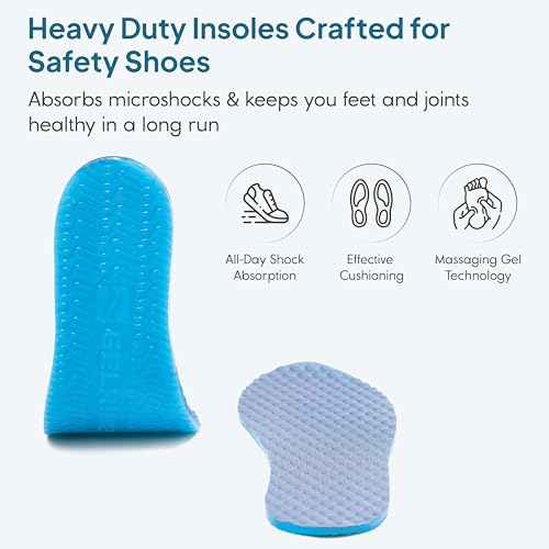 Image of Classic Gel Insoles Pair for Walking, Running, Sports, Formal and Safety Shoes - All Day Comfort - Made In India (Pack of 1 Pair, Small (5-9 UK))