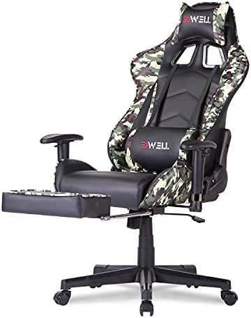Gaming Chair Ergonomic Laptop Chair Workplace Chair Gaming Therapeutic massage Chair Gaming Chair with Footrest (Camo)